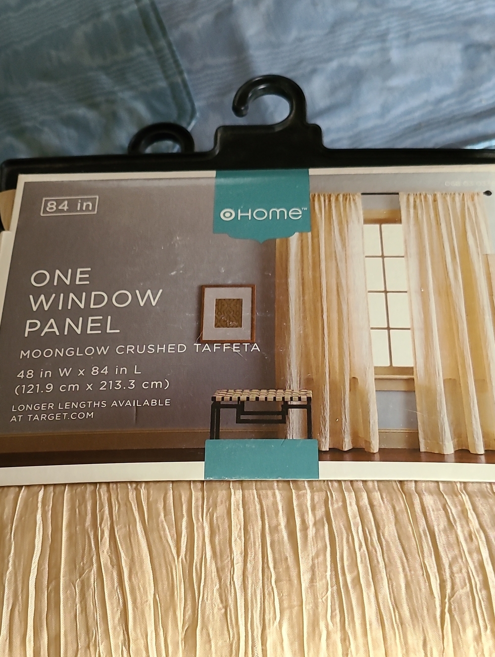 oHome Moonglow Crushed Taffeta Window Panel in Champagne